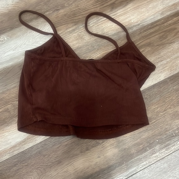 Brown cropped tank top - Picture 2 of 2